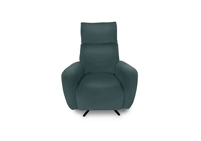 World of Leather - Designer Chair Collection Granada Leather Power Recliner Swivel Chair with Massage Feature - BV Lake Green
