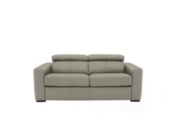 World of Leather - Infinity 2 Seater BV Leather Sofa - Silver Grey