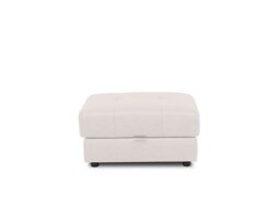 Goliath Leather Storage Footstool - Cotton