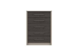 London Bedrooms - Paddington 5 Drawer Chest - Anthracite