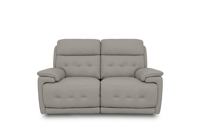 World of Leather - Brescia BV Leather 2 Seater Sofa - Silver Grey