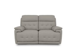 World of Leather - Brescia BV Leather 2 Seater Sofa - Silver Grey