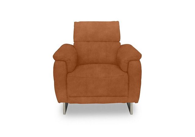 Moet Fabric Power Recliner Chair with Telescopic Headrest - Dexter Pumpkin