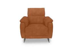 Moet Fabric Power Recliner Chair with Telescopic Headrest - Dexter Pumpkin