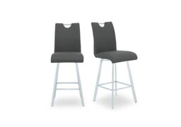 Nadal Pair of Swivel Bar Stools