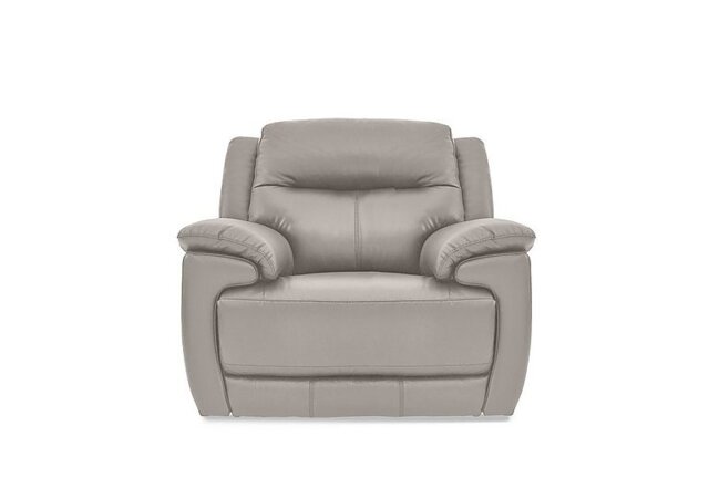World of Leather - Touch Leather Armchair - Silver Grey