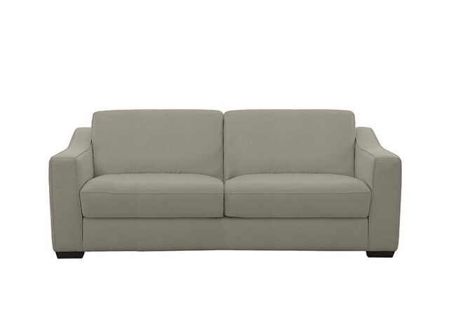 World of Leather - Optimus Space Saving Leather Sofa Bed with Memory Foam Mattress - Silver Grey