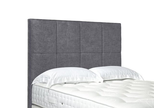 Artisan Collection Titan High Floor Standing Headboard - Double - Aston Steel