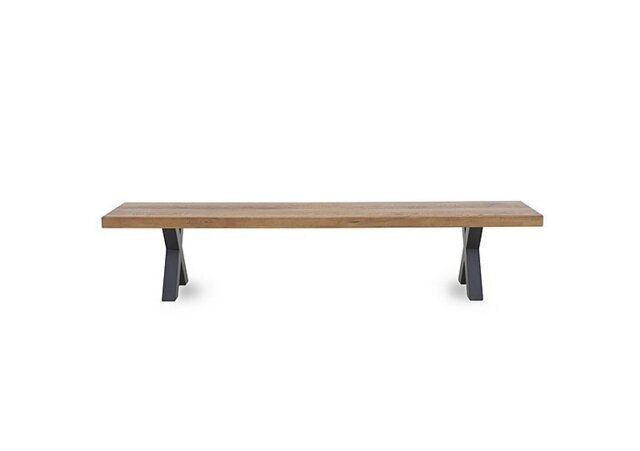 Bodahl - Njord Dining Bench with Metal X Shaped Legs - 180-cm - Old Bassano