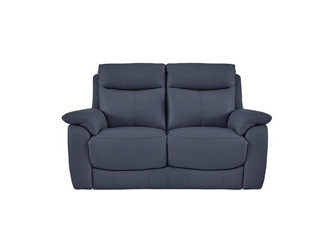 World of Leather - Echo 2 Seater Leather Sofa - BV Ocean Blue - Sofas and Armchairs - In Time for Christmas