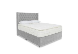 Highgrove - Sanctum Nature 2000 Pillowtop Divan Set with 4 Drawers - King Size - Aston Silver