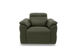 Dolomite Leather Chair with Power Recliner - Oslo Pine