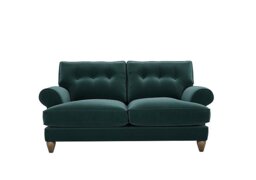 The Lounge Co. - Bronwyn 2.5 Seater Fabric Classic Back Foam Fill Sofa with Walnut Feet - Evening Teal