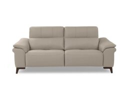 Nicoletti - Marconi 3 Seater Leather Recliner Sofa with Headrests and Power Lumbar - Torello Fango