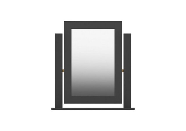 London Bedrooms - Euston Dressing Table Mirror - Grey Oak/Graphite Gloss