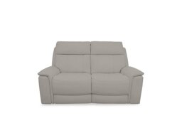 Comfort Story - Chill BV Leather 2 Seater Power Recliner Sofa with Bluetooth - Silver Grey