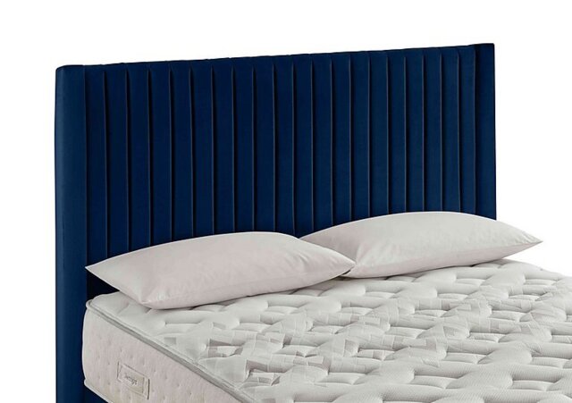Silentnight - Cascade Floor Standing Headboard - Double - Smooth Velvet Maritime