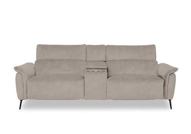 Jude Fabric 3 Seater Power Recliner Sofa with Smart Console, Power Headrests, Power Lumbar and Heated Seats - Dexter Ivory - Sofas and Armchairs - In Time for Christmas