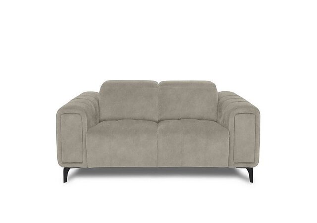 Elphaba Fabric 2 Seater Sofa with Storage Arms - Marble Cream