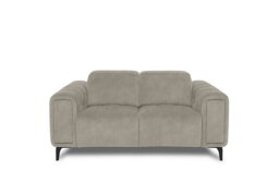 Elphaba Fabric 2 Seater Sofa with Storage Arms - Marble Cream