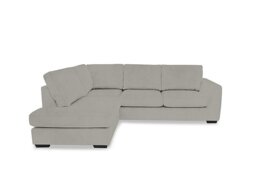 Dinky Fabric Left Hand Facing Corner Chaise End Sofa - Opulence Silver
