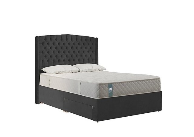 Sealy - Waltham Soft 4 Drawer Divan Set - Double - Tweed Sable