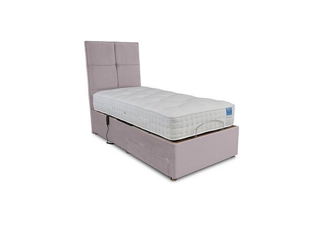Sleep Story - Natural Comfort Adjustable Divan Set With 2 Drawer Storage - Single - Plush Lilac