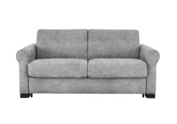Nicoletti - Alcova 2 Seater Fabric Sofa Bed with Scroll Arms - Light Grey - Sofas and Armchairs - In Time for Christmas
