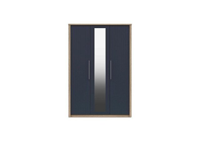 London Bedrooms - Chelsea 3 Door Wardrobe With Mirror Door and Silver Handles - Royal Blue - Bedroom Furniture - In Time for Christmas