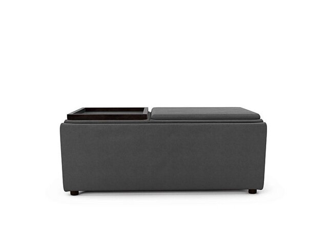 The Lounge Co. - Bronwyn Storage Bench Tray Stool - Slate Shadow Wt