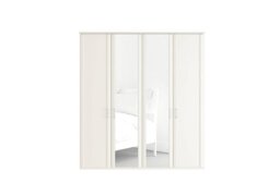 Wiemann - Oxford 4 Door Hinged Wardrobe with Mirrors - White