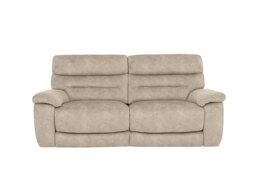Comfort Story - Nimbus 3 Seater Fabric Recliner Sofa with Headrests and Power Lumbar - Cream
