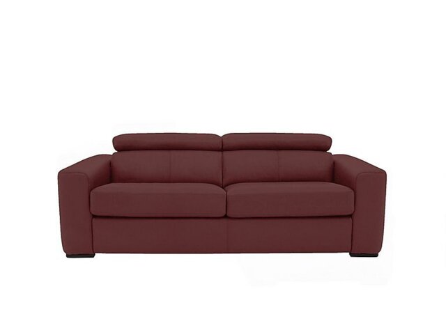 World of Leather - Infinity 3 Seater NC Leather Sofa Bed - NC Deep Red