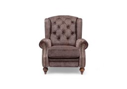 At The Helm - Shackleton Fabric Power Recliner Wing Chair - Antler