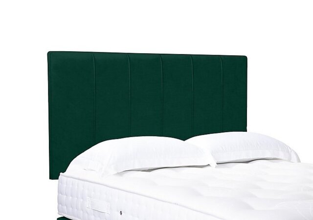 Artisan Collection Rhodes High Strutted Headboard - Small Double - Plush Emerald