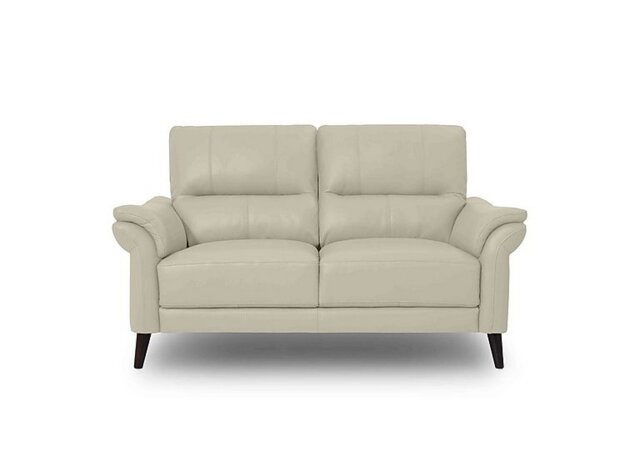 Winner 2 Seater Leather Sofa - Bone China