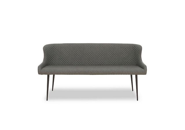 Hanoi Faux NC Leather Dining Bench - Slate Grey