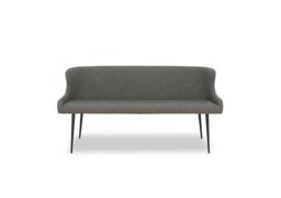 Hanoi Faux NC Leather Dining Bench - Slate Grey