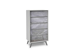 Grigio 5 Drawer Tall Chest