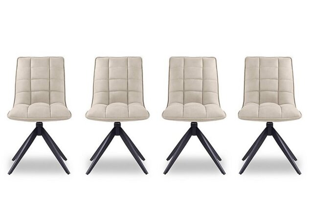 Luno Set of 4 Swivel Dining Chairs