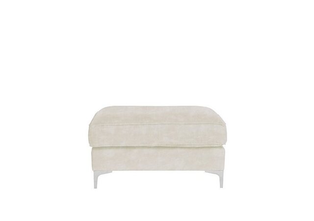Legend Fabric Footstool - Sublime Pearl with Chrome Feet