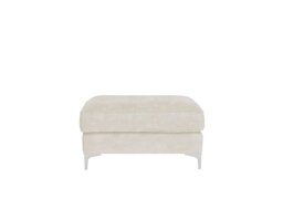 Legend Fabric Footstool - Sublime Pearl with Chrome Feet