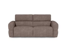 Cube Fabric 3 Seater Power Recliner Sofa with Power Headrests - Marble Charcoal Grey