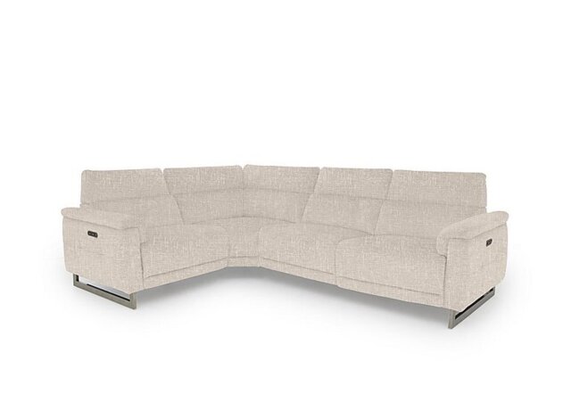 Moet Fabric Power Recliner Left Hand Facing Corner Sofa with Telescopic Headrests - Anivia Nature - Sofas and Armchairs - In Time for Christmas