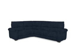 Nixon Fabric Left Hand Facing Corner Power Recliner Sofa - R304 Navy Blue - Sofas and Armchairs