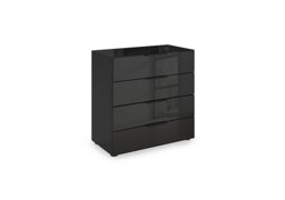 Rauch - Haven 80cm 4 Drawer Chest with Glass Top and Front