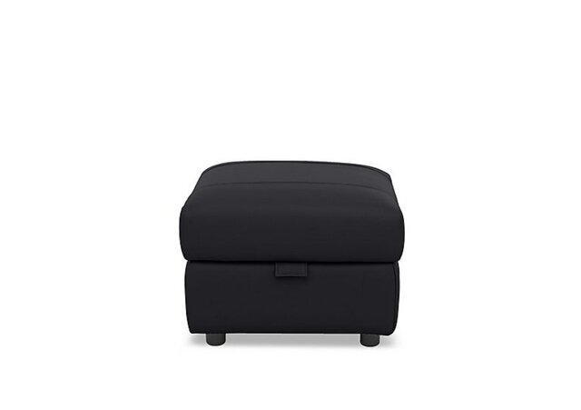 Raven Leather Storage Footstool - Lavender