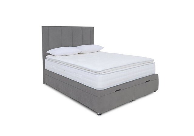 Sleep Story - Pocket Pillowtop Manual End Ottoman Divan Set - Small Double - Plush Emerald