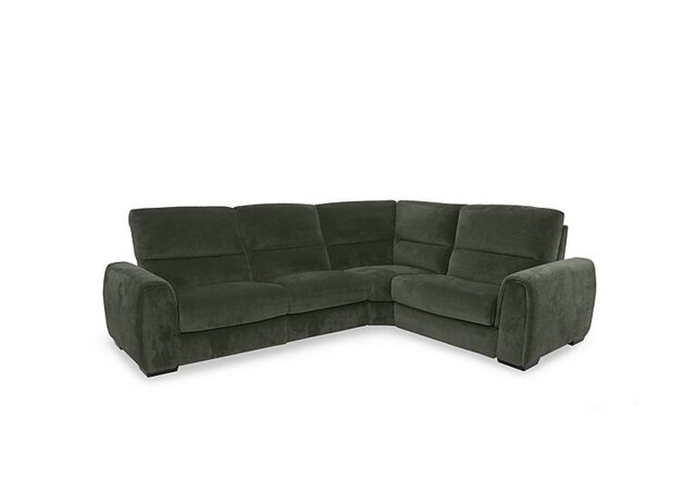 Fabric Small Right Hand Facing Corner Sofa Bed with Power Recliner and Storage Arms - R352 Forest Green - Sofas and Armchairs - In Time for Christmas