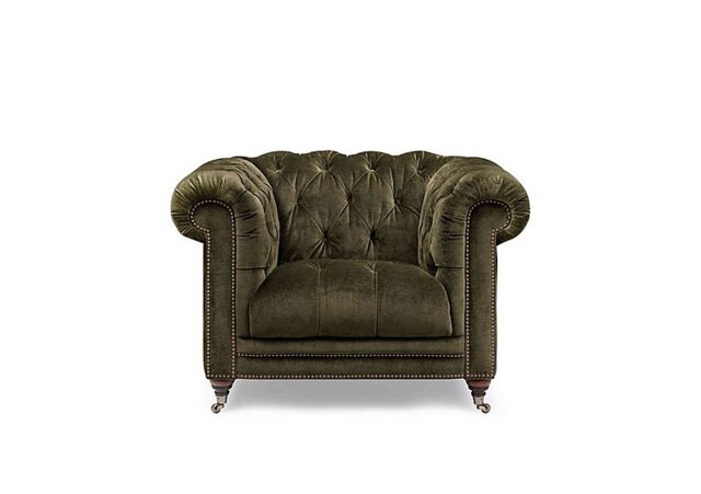 At The Helm - Walter Fabric Chesterfield Chair